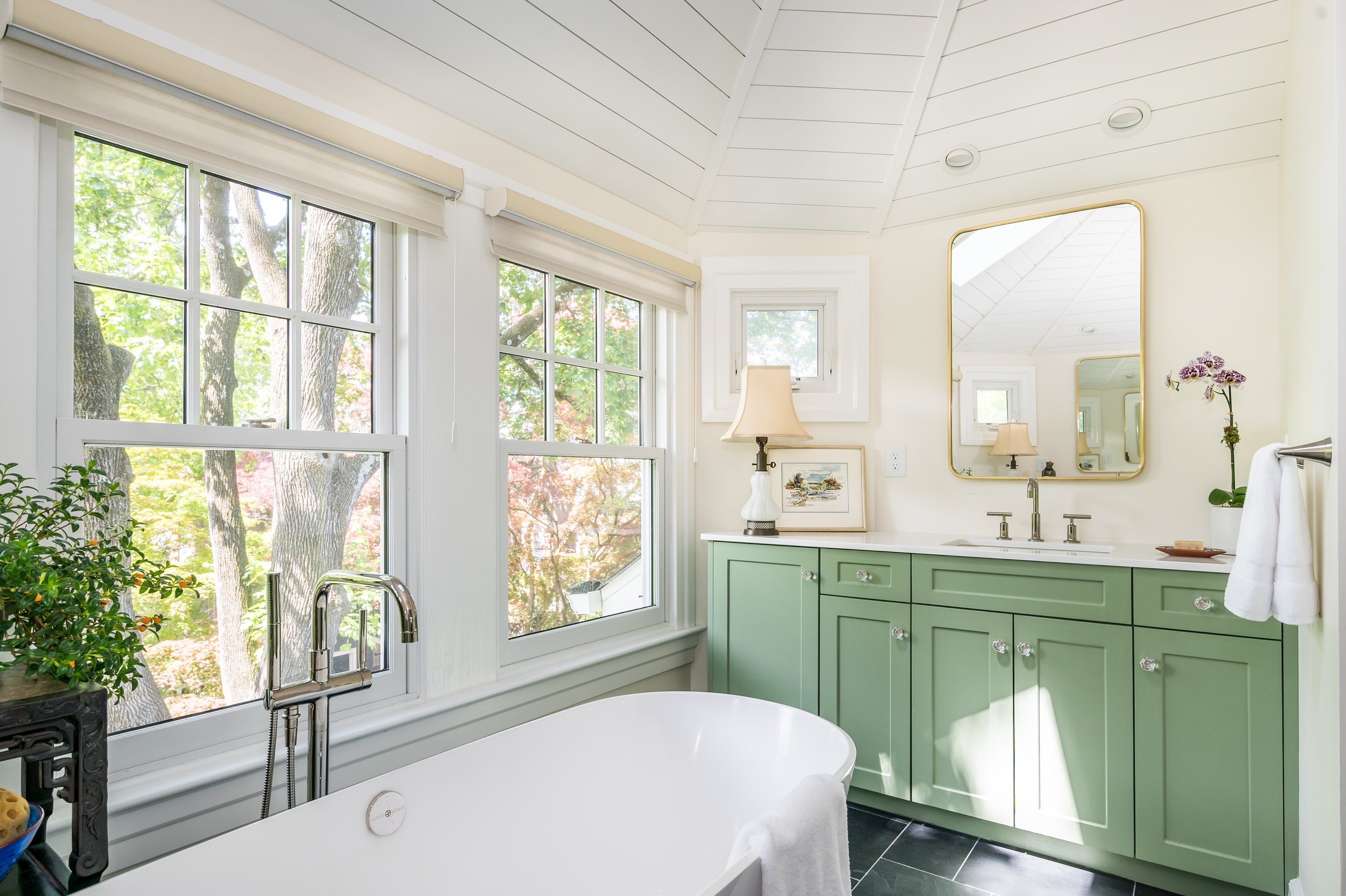 High-end bathroom remodel Chatham NJ - premium finishes